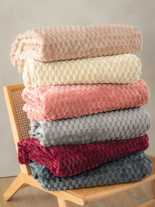 Κουβέρτα Fleece Palamaiki Aster Wine - Υπέρδιπλη 220 x 240 2