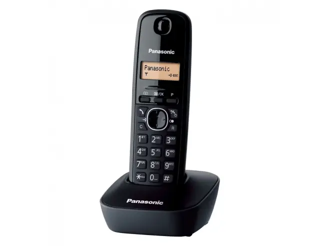 Ασύρματο Ψηφιακό Τηλέφωνο Panasonic KX-TG1611GRH Μαύρο με Αναγνώριση Κλήσης, Λειτουργία Αφύπνισης και Φωτιζόμενη Οθόνη 2