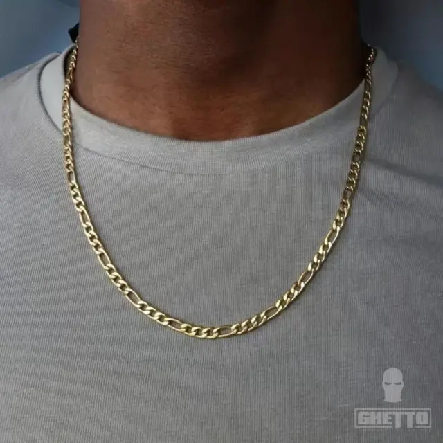 Ghetto Hip Hop Chain Necklace SS Gold