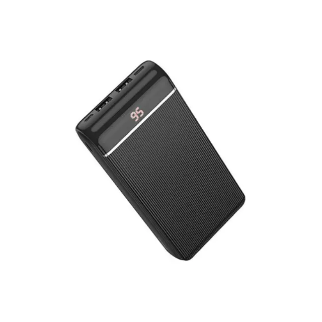 Hoco J59A Famous Power Bank 20000mAh με 2 Θύρες USB-A Μαύρο