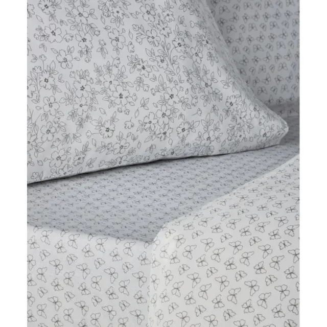 Σετ Σεντόνια Ημίδιπλα 3 Τεμαχίων Kentia Evanthia 22 Grey- White 190x270 3