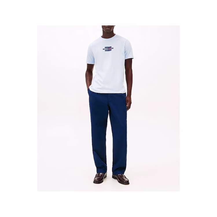 Tommy Hilfiger Ανδρικό Ανοιχτό Μπλέ T-Shirt Ανοιχτό Μπλε 3