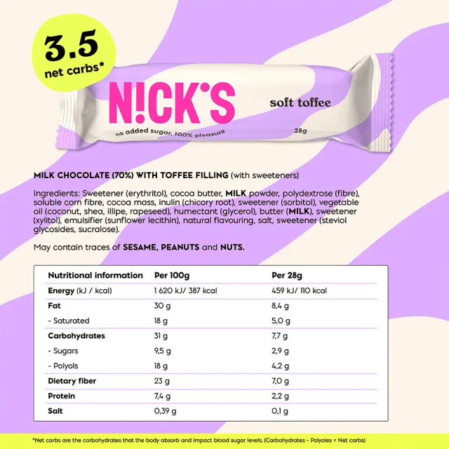 Nick's Soft Toffee Chocolate Bar 2