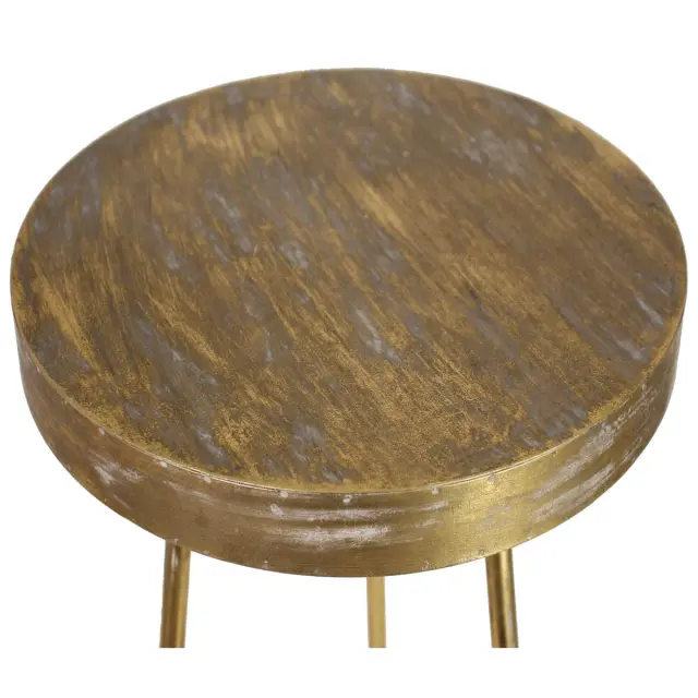 Τραπεζάκι Χρυσό Μέταλλο 42.5x42.5x98cm 2