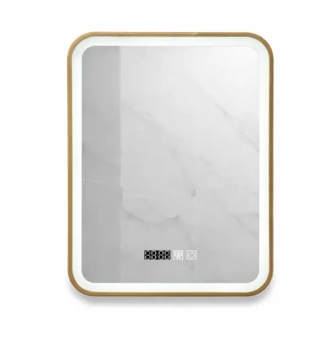 ΚΑΘΡΕΦΤΗΣ ΜΠΑΝΙΟΥ LED ΑΦΗΣ MIRRORLUX ELORA S-4657G ΟΡΘΟΓΩΝΙΟΣ 800Χ600MM ΧΡΥΣΟΣ 3
