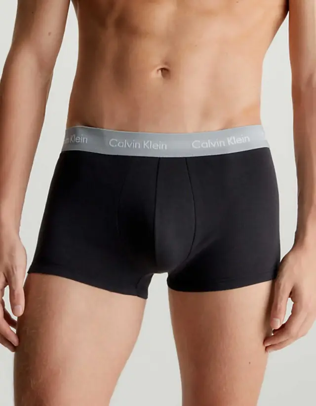 Calvin Klein - Ανδρικά Μποξεράκια Low Rise Trunk 3Pack 0000U2664G-MXB Μαύρο - S 2