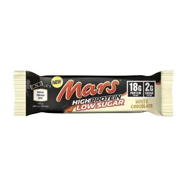 Mars Hi-Protein Μπάρα Πρωτεΐνης Λευκής Σοκολάτας με Χαμηλή Ζάχαρη 57gr