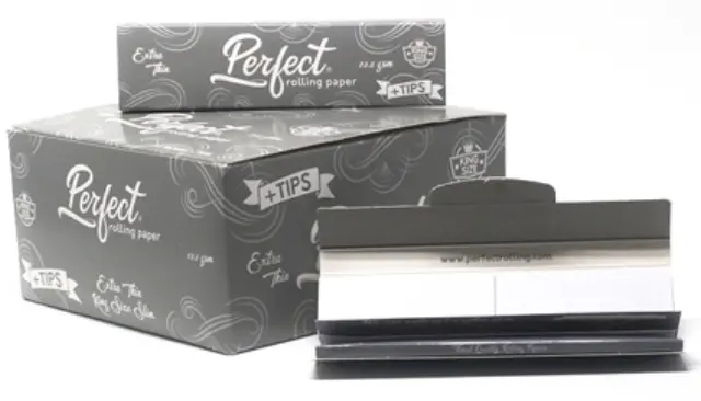 Perfect Χαρτάκια - Ασημί King Size Λεπτό Πάχος με Τζιβάνες 24 τεμ.