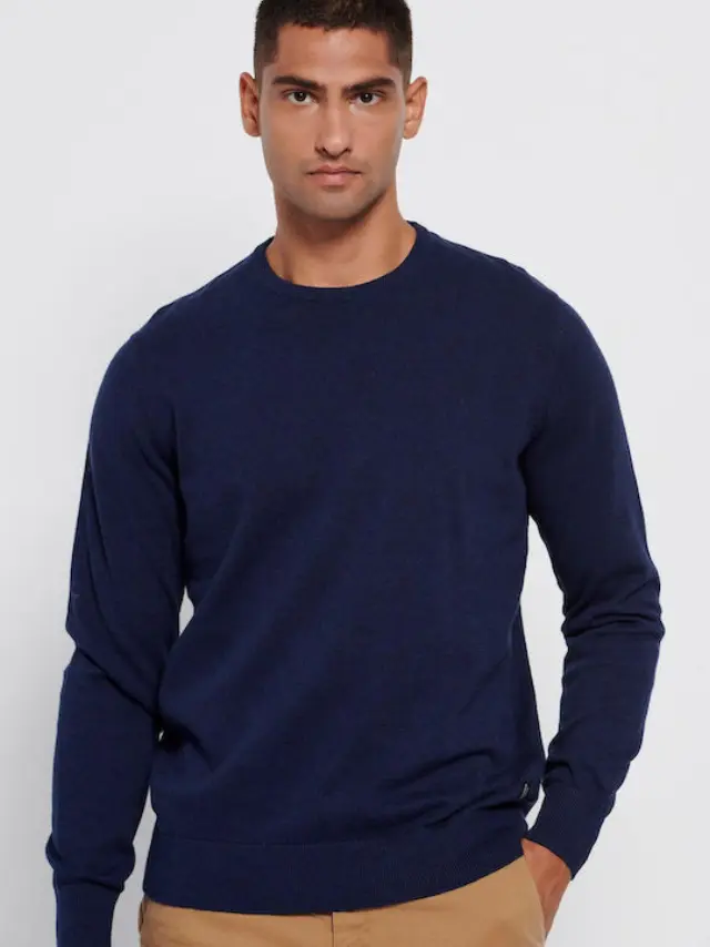 Funky Buddha Pullover Indigo Mel FBM006-001-09