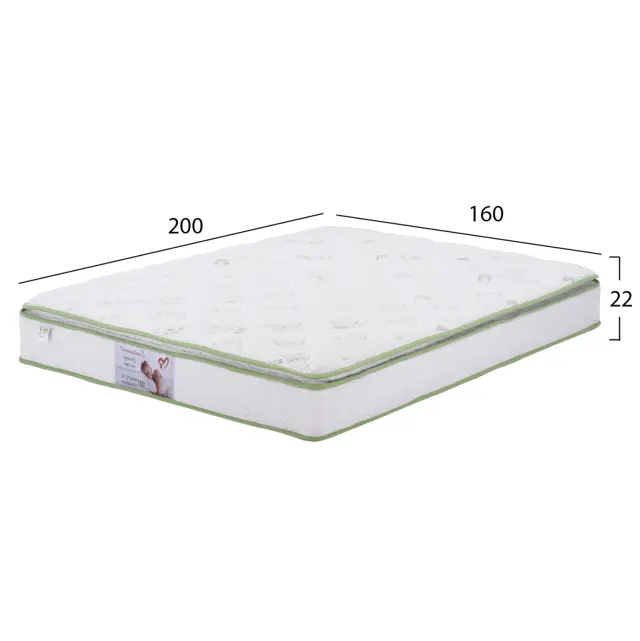 ΣΤΡΩΜΑ CONTINUOUS SPRING ΑΝΩΣΤΡΩΜΑ ALOE VERA 160X200 FB9372.16 ΜΟΝΗΣ ΟΨΗΣ 2