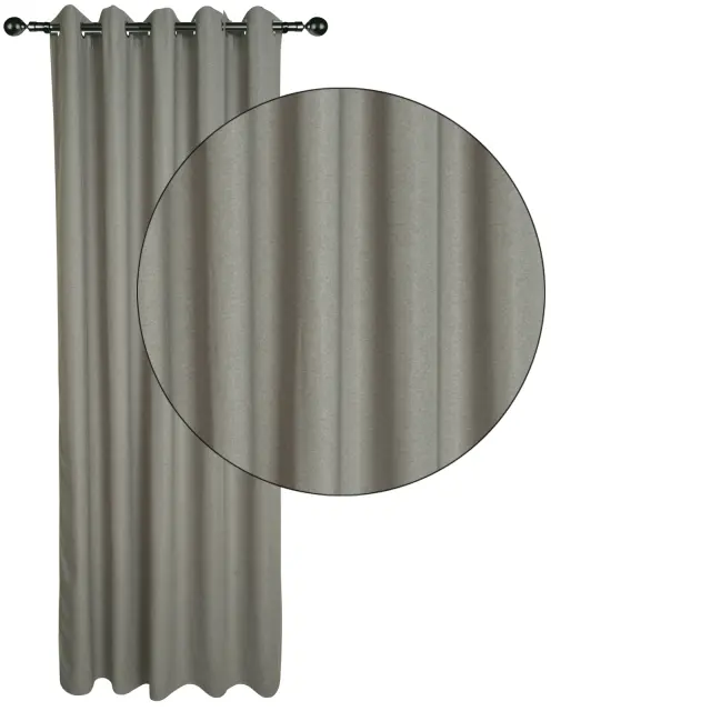 Κουρτίνα Με Κρίκους 140x270 Das Home 2259 Γκρι 100% Πολυέστερ 2