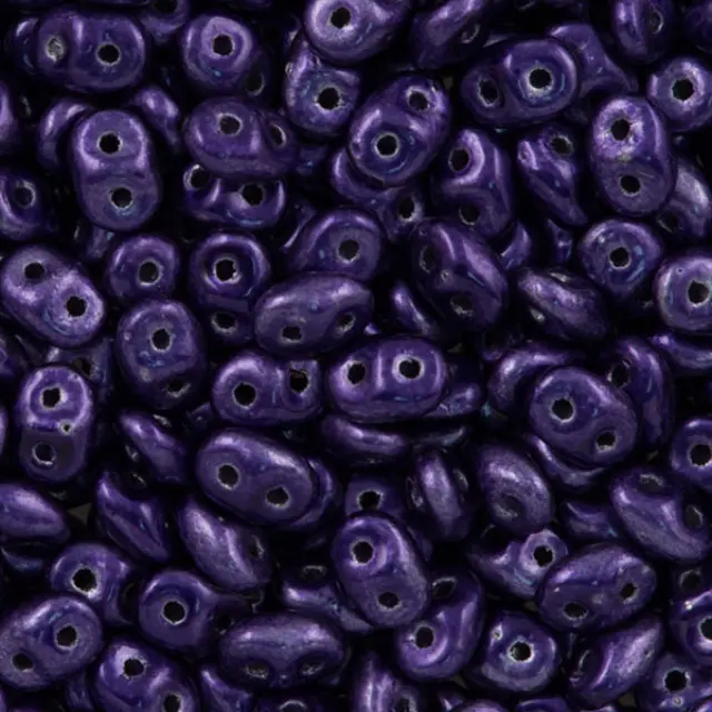 Χάντρα MiniDuo - Metalust Purple 2x4mm ~7gr