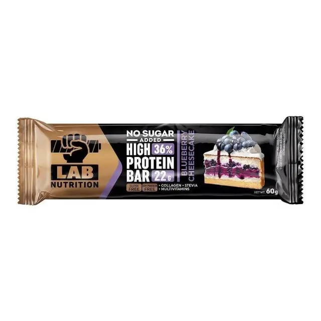 Lab Nutrition High Protein Bar Blueberry Cheesecake Μπάρα Υψηλής Πρωτεΐνης Cheesecake Μύρτιλο, 60g