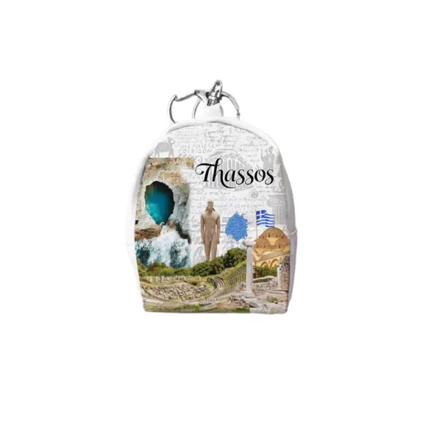 Πορτοφόλι Souvenir μπρελόκ mini - Σετ 10pcs - PVC - Thassos - 7*9*4.5cm - 871795