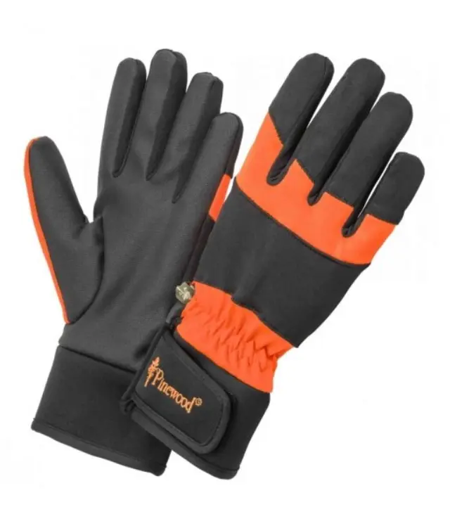 Pinewood® Hunter Extreme Gloves-Γάντια 100% Αδιάβροχα - BLACK-ORANGE-Μαύρο-Πορτοκαλί