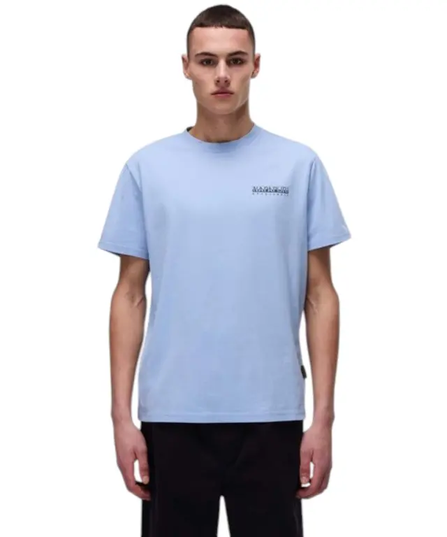 Napapijri - Ανδρικό T-shirt S-Dati Regular Fit NP0A4IE2-183 Γαλάζιο - S