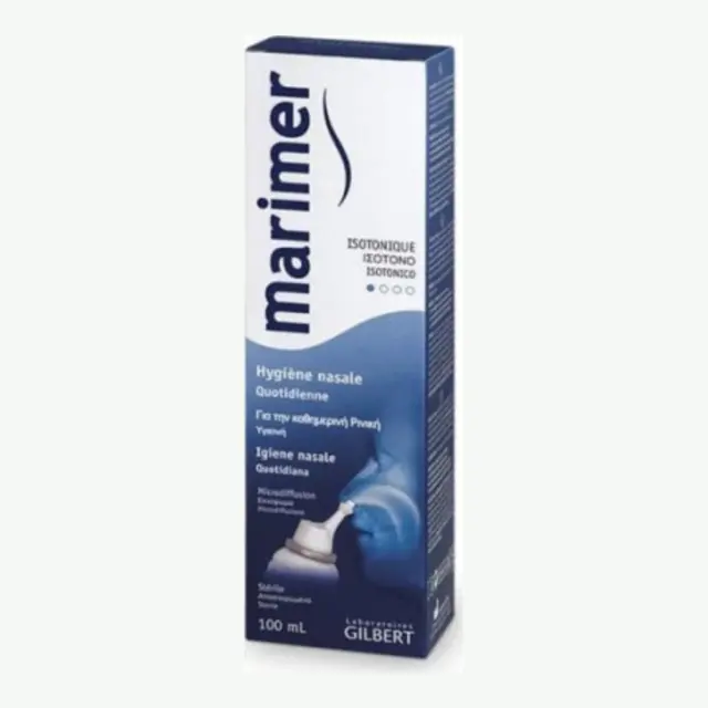 Gilbert Lab Marimer Isotonic Daily Nasal Hygiene Ρινικό Σπρέι με Θαλασσινό Νερό για Όλη την Οικογένεια 100ml 2