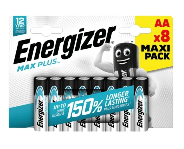 Energizer Max Plus Alkaline Battery ΑΑ (8 τμχ) 01.001.0141