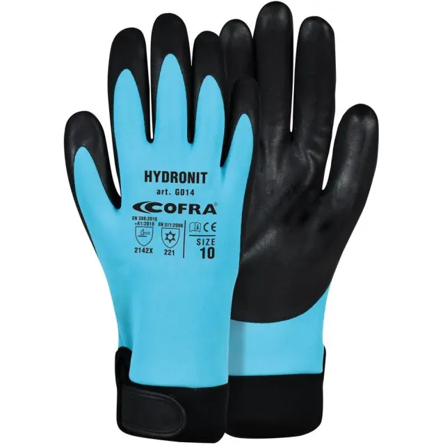 Softshell Γάντια Ψύχους Cofra Hydronit turquoise/black - 9 (L)
