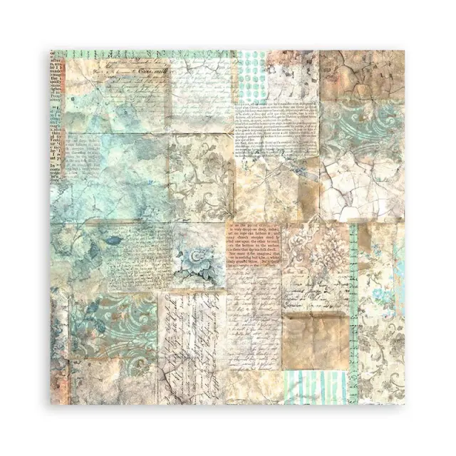 Τυπωμένο ύφασμα Stamperia, 30x30cm, 4 τεμ, Wonderland 3
