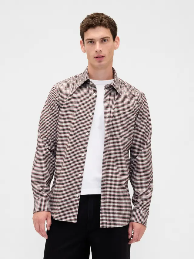 Ανδρικό Πουκάμισο Oxford RED CHECK