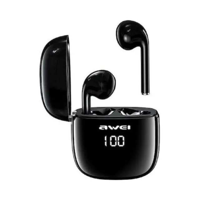 Awei T28P In-ear Bluetooth Handsfree Headphone Sweat Resistant and Charging Case Black