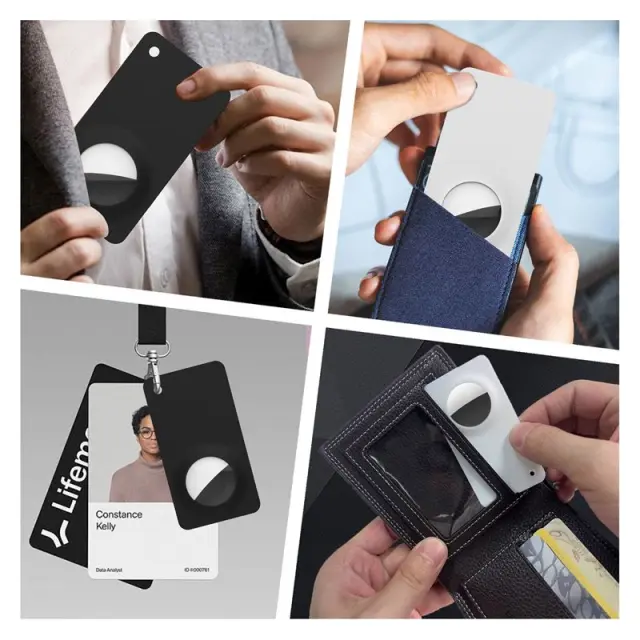 Mobile Origin AirTag Wallet Card, white 3