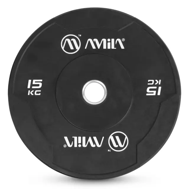 Δίσκος AMILA Black W Bumper Slim 50mm 15Kg (84843)