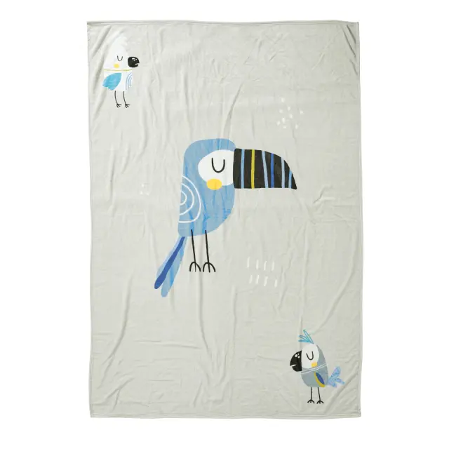 Κουβέρτα Κούνιας 110Χ150 300gsm Fun Das Home 4914 Grey-Blue-Mint 100% Πολυέστερ 3