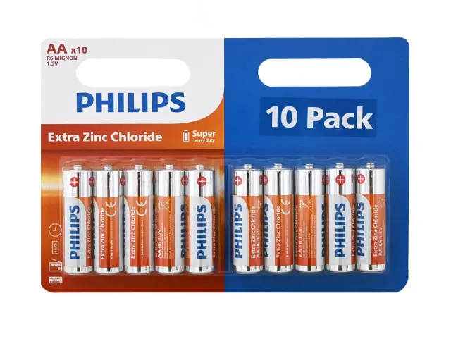Μπαταρίες Philips Extra Zinc Chloride - AA - 1.5V - 10 τεμάχια1011898