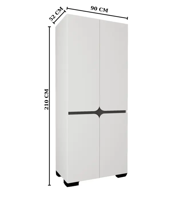 Ντουλάπα DREIN Λευκό 90x52x210 2