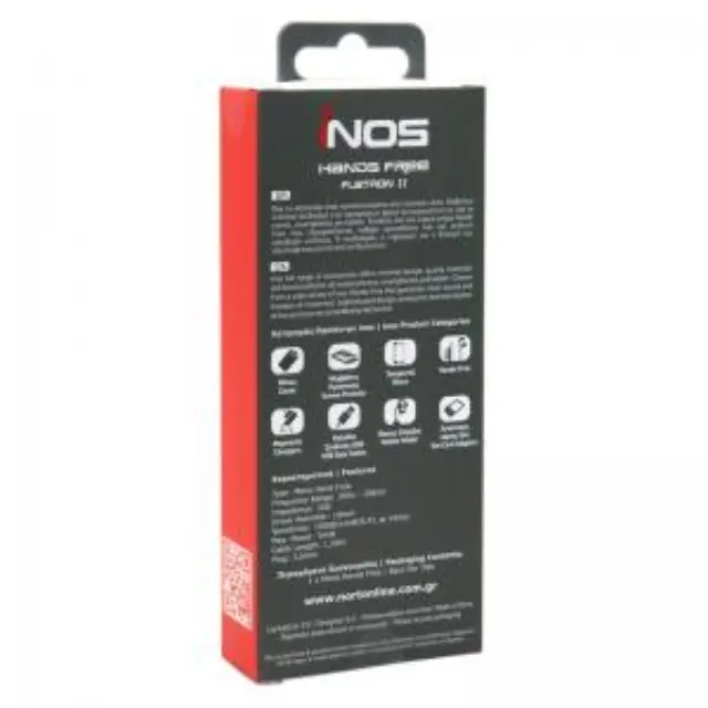 Hands Free Mono inos 3.5mm Flatron II με Μικρά Ακουστικά Μαύρο N63805 3