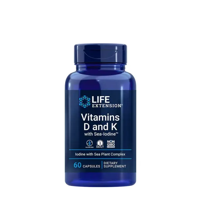 Life Extension Vitamins D and K with Sea-Iodine
