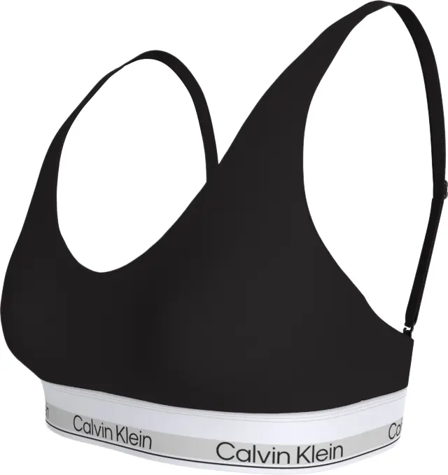 Calvin Klein Γυναικείο Μπουστάκι Lightly Lined - Icon Cotton Modal, Χρώμα Μαύρο 2
