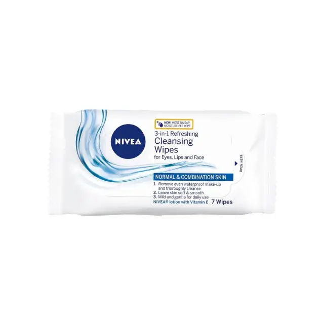 Nivea Αναζωογονητικά Μαντηλάκια Καθαρισμού Για Κανονική -Μεικτή Επιδερμίδα 7Τεμάχια
