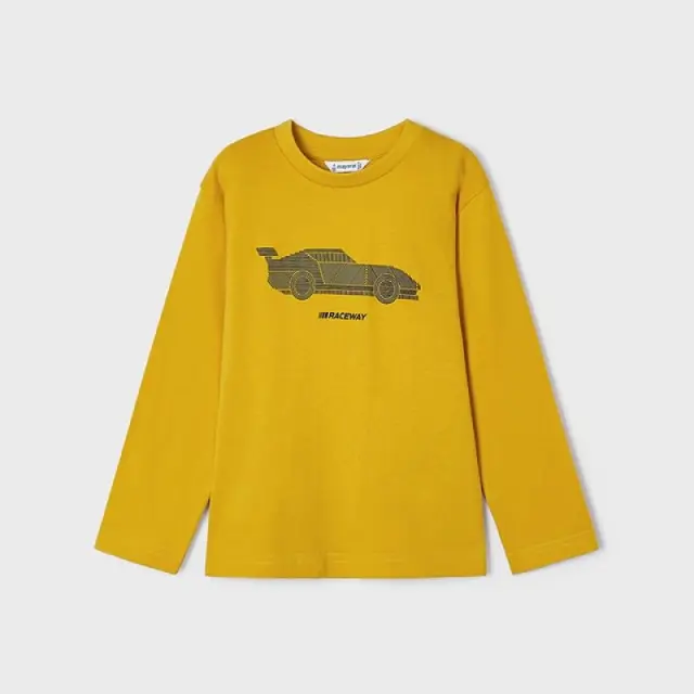 Baby 6 μηνών έως 4 ετών Μπλούζα σταμπωτή Better Cotton μουσταρδί - 3Ε