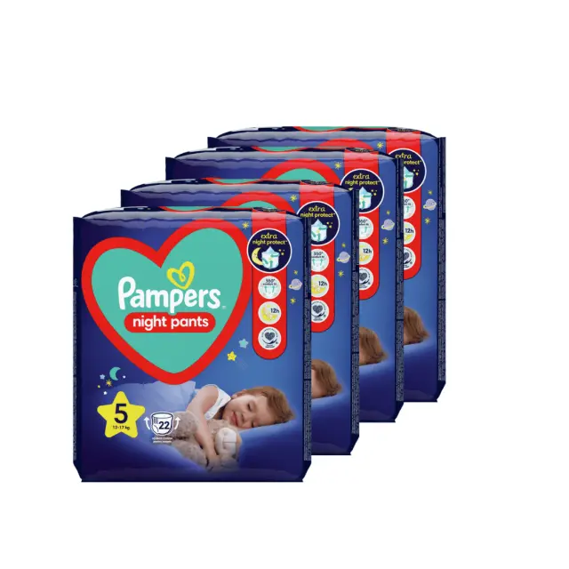 Πάνες Pampers Night Pants Monthly Pack Νο5 (12-17kg) 88τμχ