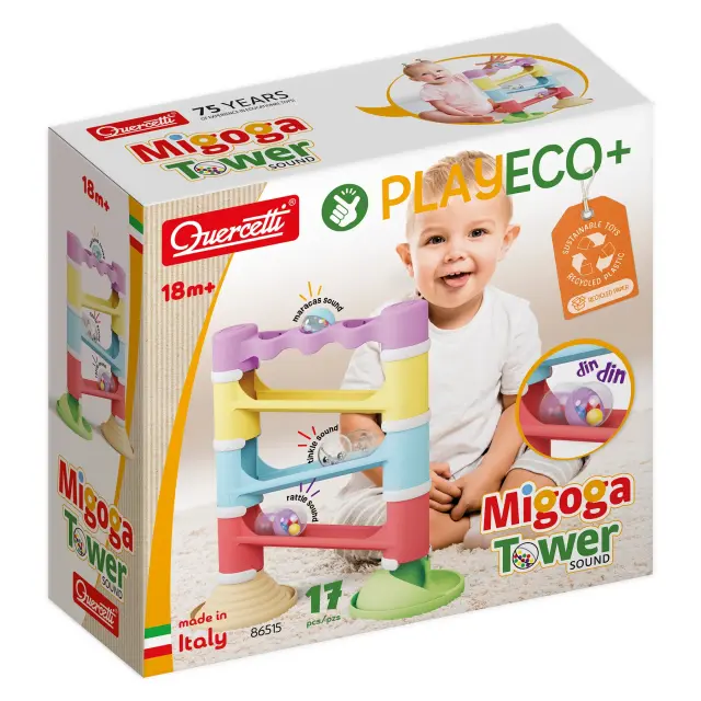 Quercetti Κατρακύλα με Ήχους Migoga Tower Sound PlayEco (18+ μηνών) 86515