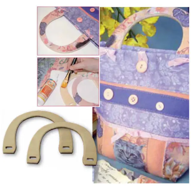 Stamperia Ξύλινη Λαβή 18cm για Τσάντες - 2τεμ