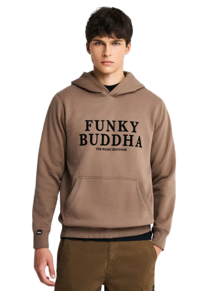 FunkyBuddha ανδρική φούτερ μπλούζα με κουκούλα FBM014-007-06-2