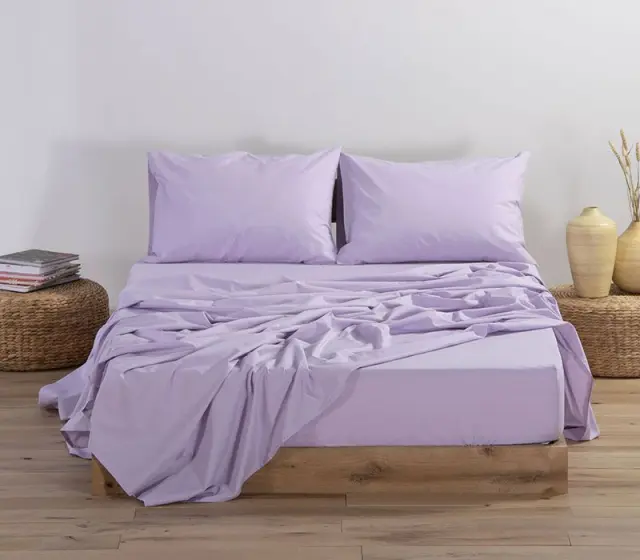 Σεντόνι Μεμονωμένο Με Λάστιχο Βαμβακερό Basic Lavender Σε 5 Διαστάσεις Nef-Nef 140x200+30