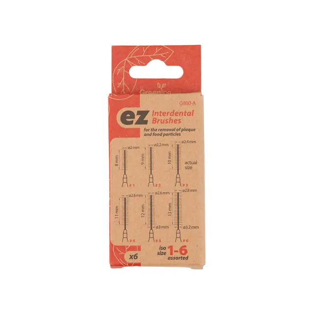 Premium Plus Greenline EZ Μεσοδόντια Βουρτσάκια 6τεμ Assorted