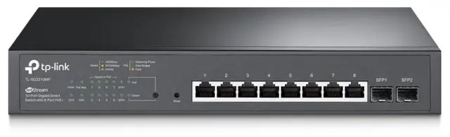 TP-Link JetStream 10-Port Gigabit Smart Switch with 8-Port PoE+ (SG2210MP) (TPTL-SG2210MP)