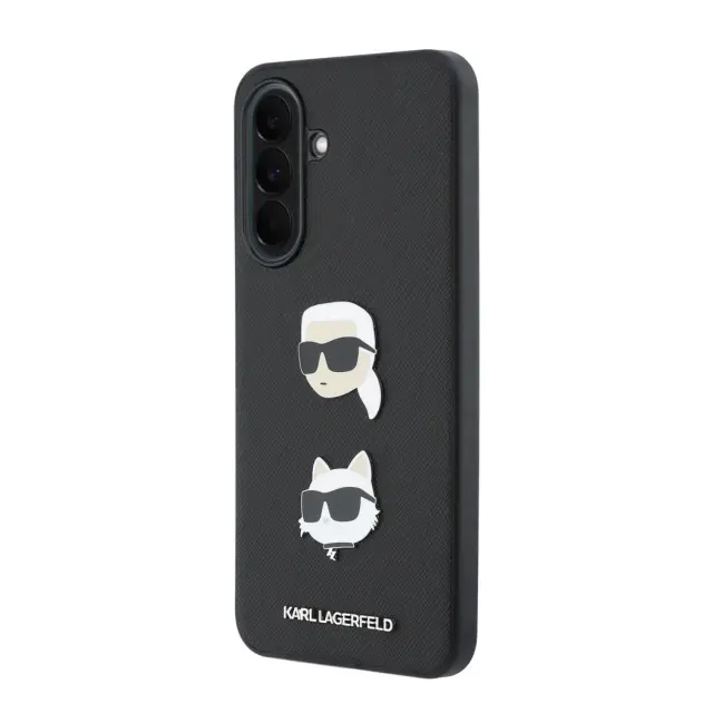 Karl Lagerfeld Liquid Silicone Metal Karl and Choupette Case for Samsung Galaxy A37 Black 2