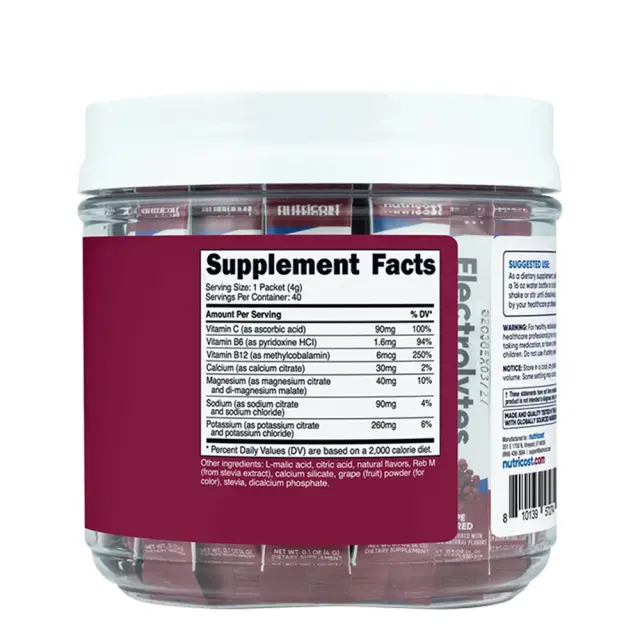 Nutricost Electrolytes Hydration Stick Packs Grape, 156 g 2