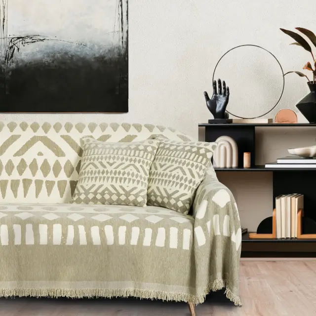 Ριχτάρι Διθέσιο 180x250 Das Home 0276 Taupe-Cream 100% Chenille