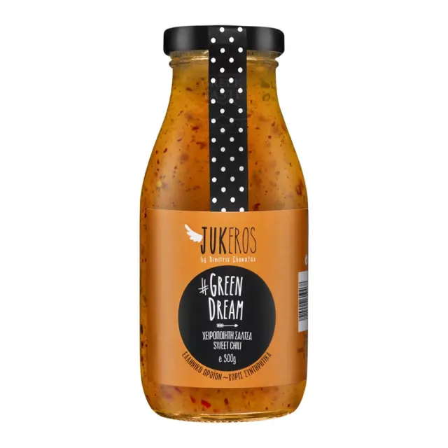 Παχύρευστη σάλτσα Sweet Chili με πράσινα Chili, πάστα φρέσκου Κόλιανδρου και μπαχαρικά - Jukeros - 300ml 5214000619468