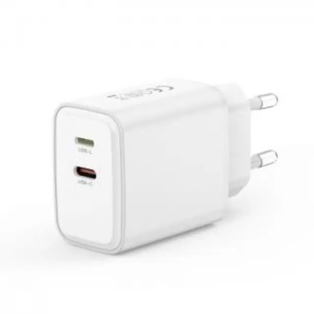 Universal φορτιστής με 2 εξόδους 1xUSB-A & 1x Lightning, 20W σε λευκό χρώμα 3
