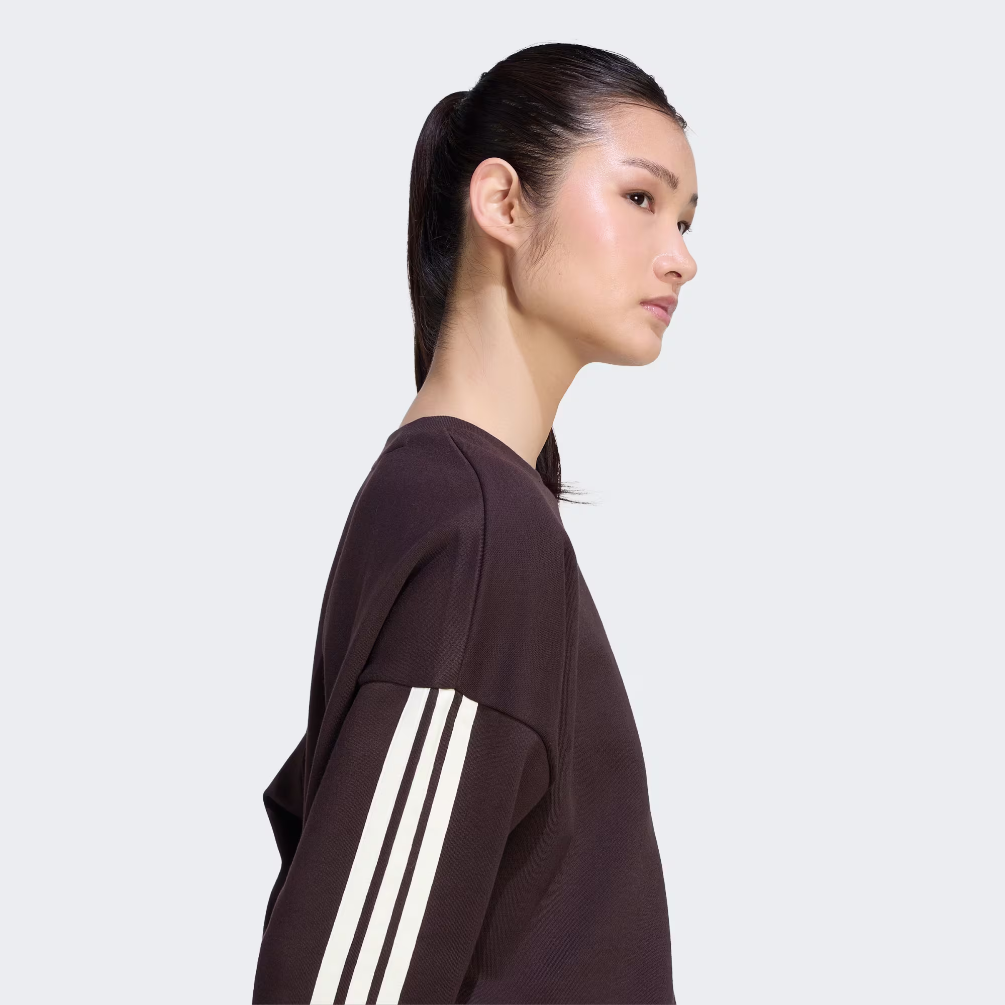 Adidas Brown Essentials 3-Stripes Fleece Sweatshirt KX0788 - XL 3
