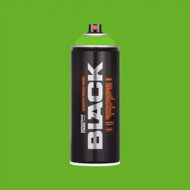 Montana Black Spray Paint 400ml P6000-Power Green